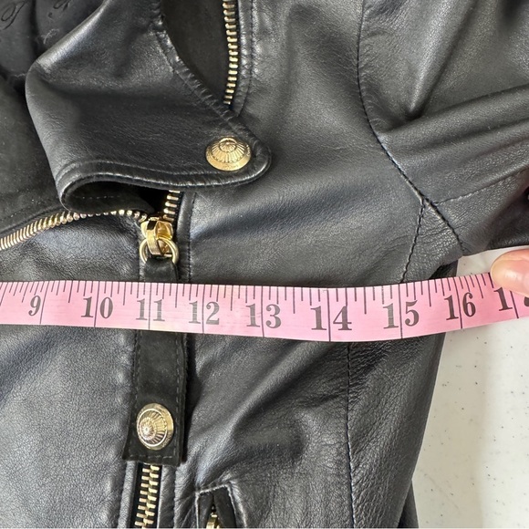 Temperly London Black Leather Moto Jacket - Picture 12 of 16